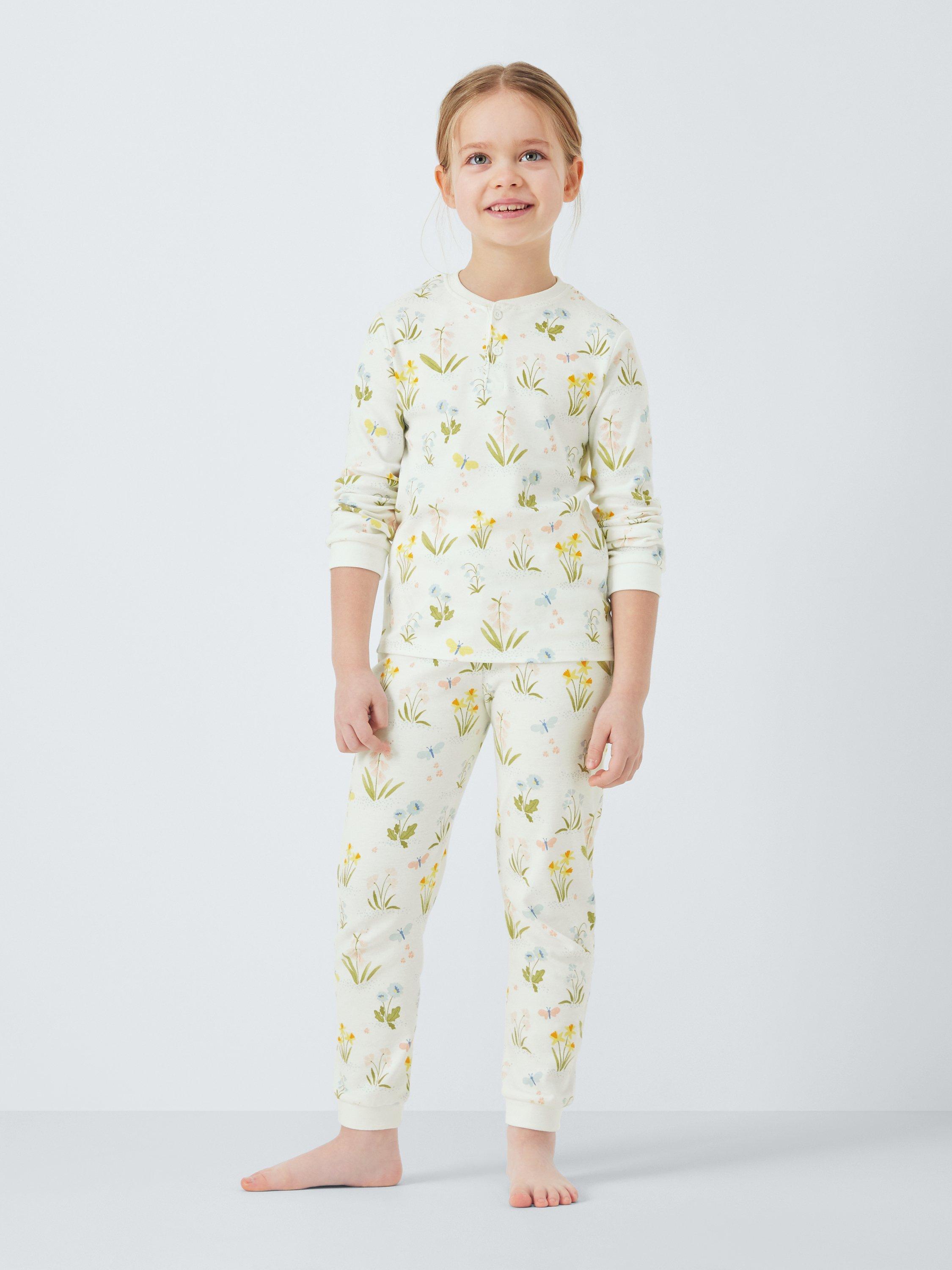 John Lewis Kids' Floral Butterfly Pyjamas, Pack of 2, Multi