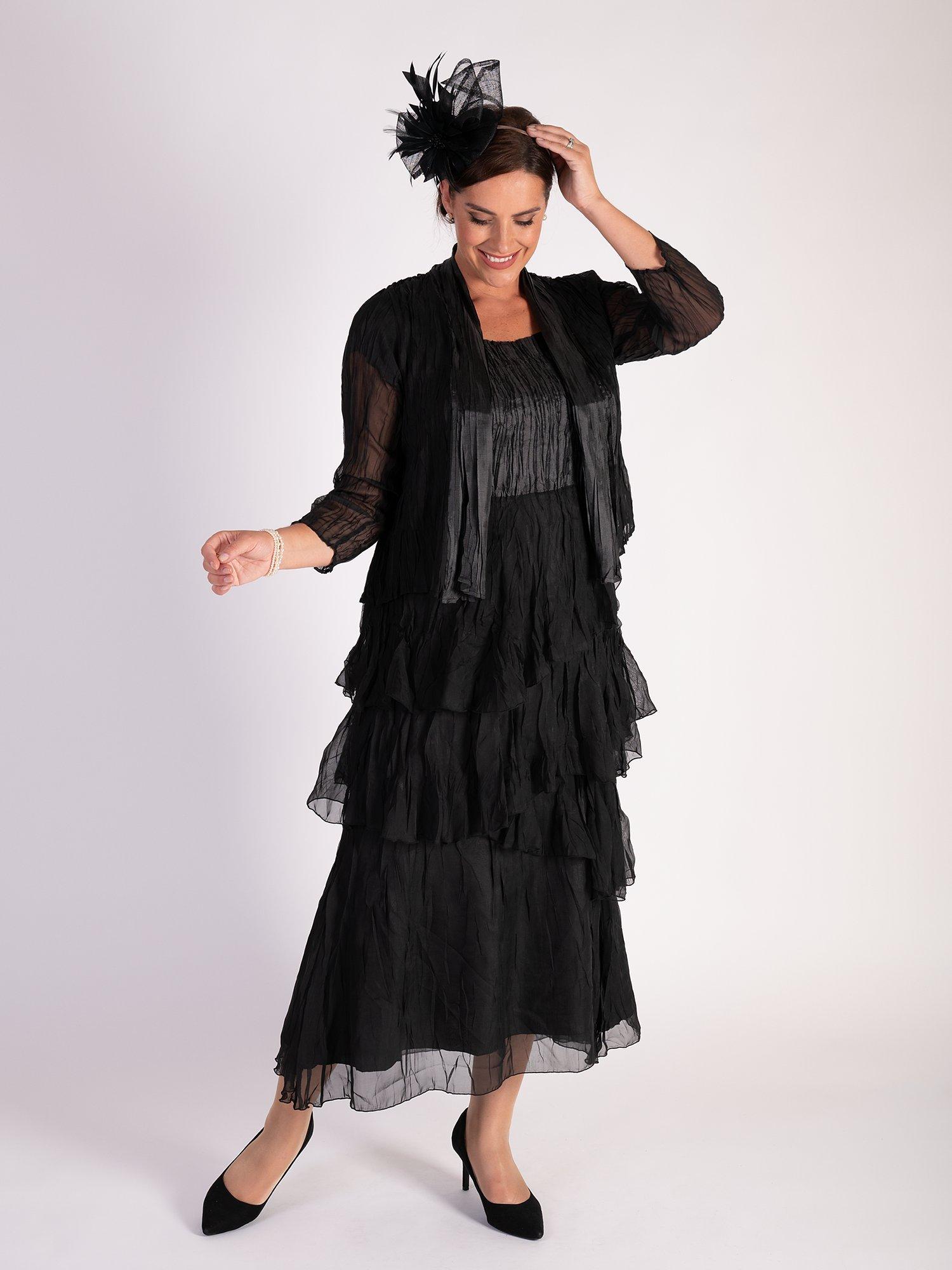 Product image 7 of 8, which shows Women's Tiered Dress BK 12-14