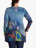 chesca Circle Tunic Top, Blue/Multi