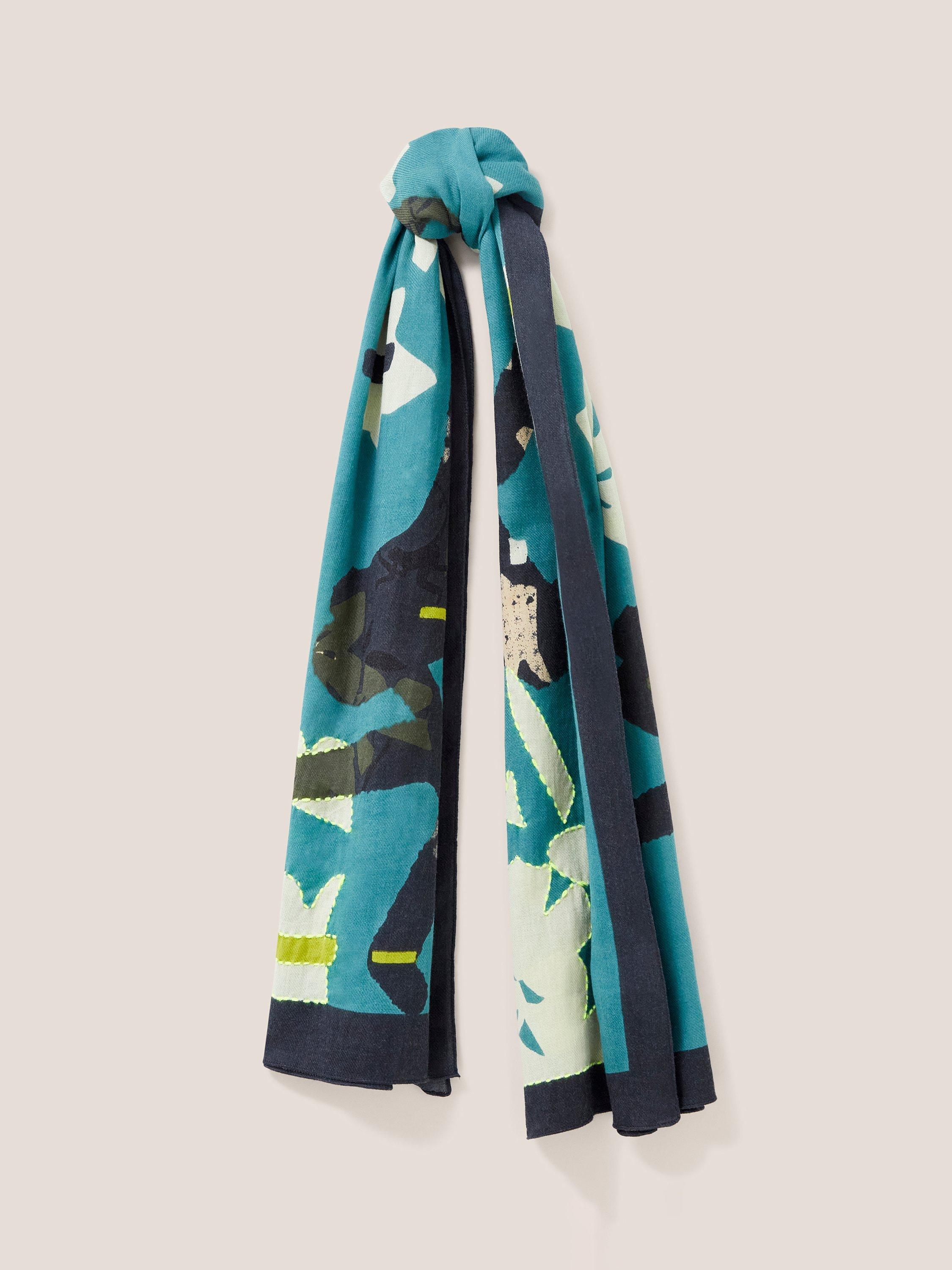 White Stuff Monkey Print Scarf, Multi