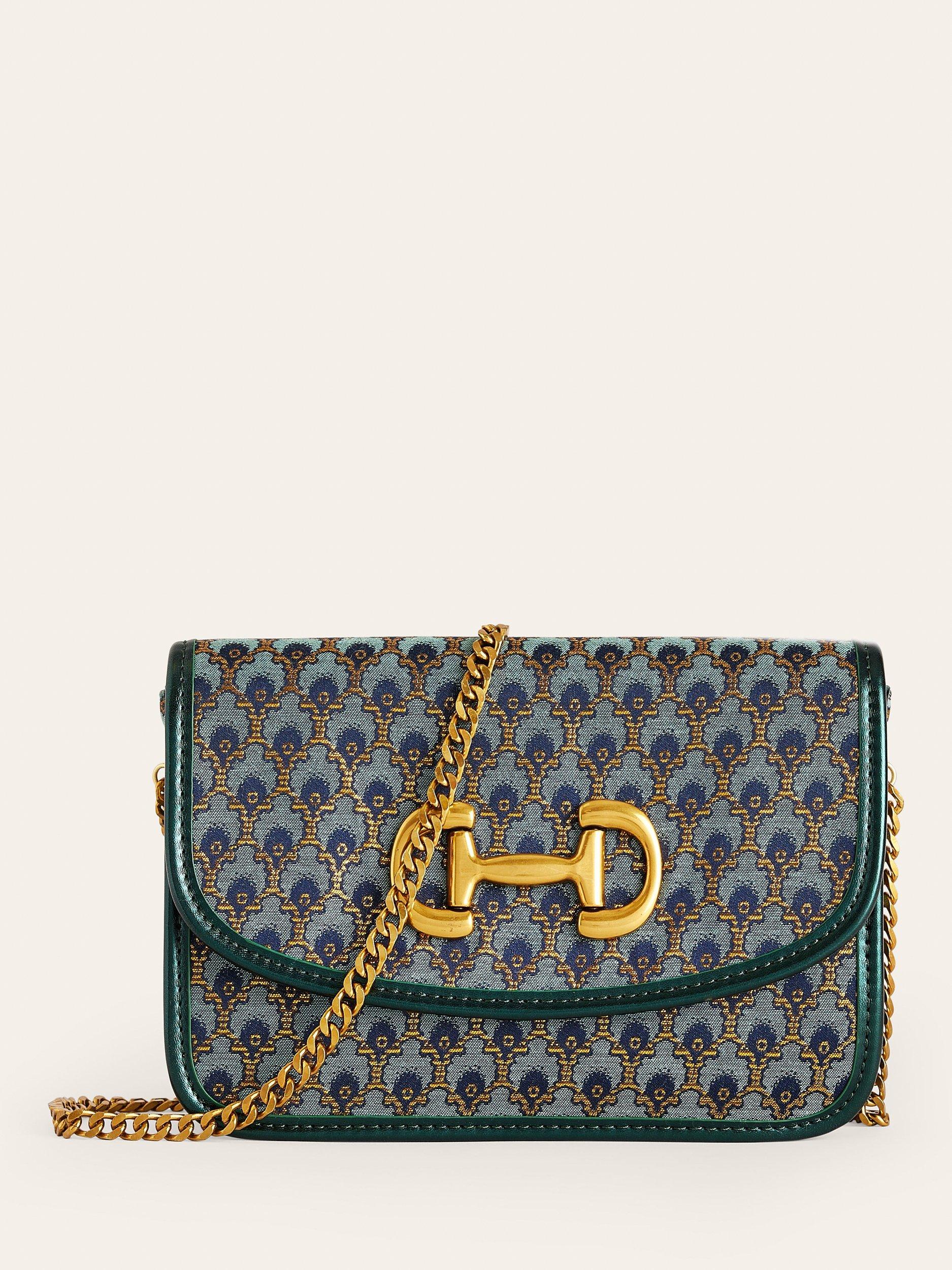 Boden Snaffle Trim Cross Body Bag, Jacquard