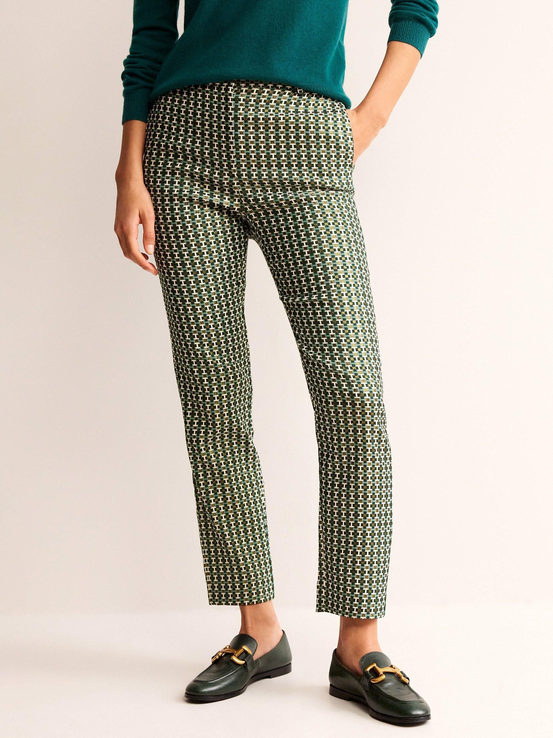 Boden Highgate Jacquard Trousers, Multi