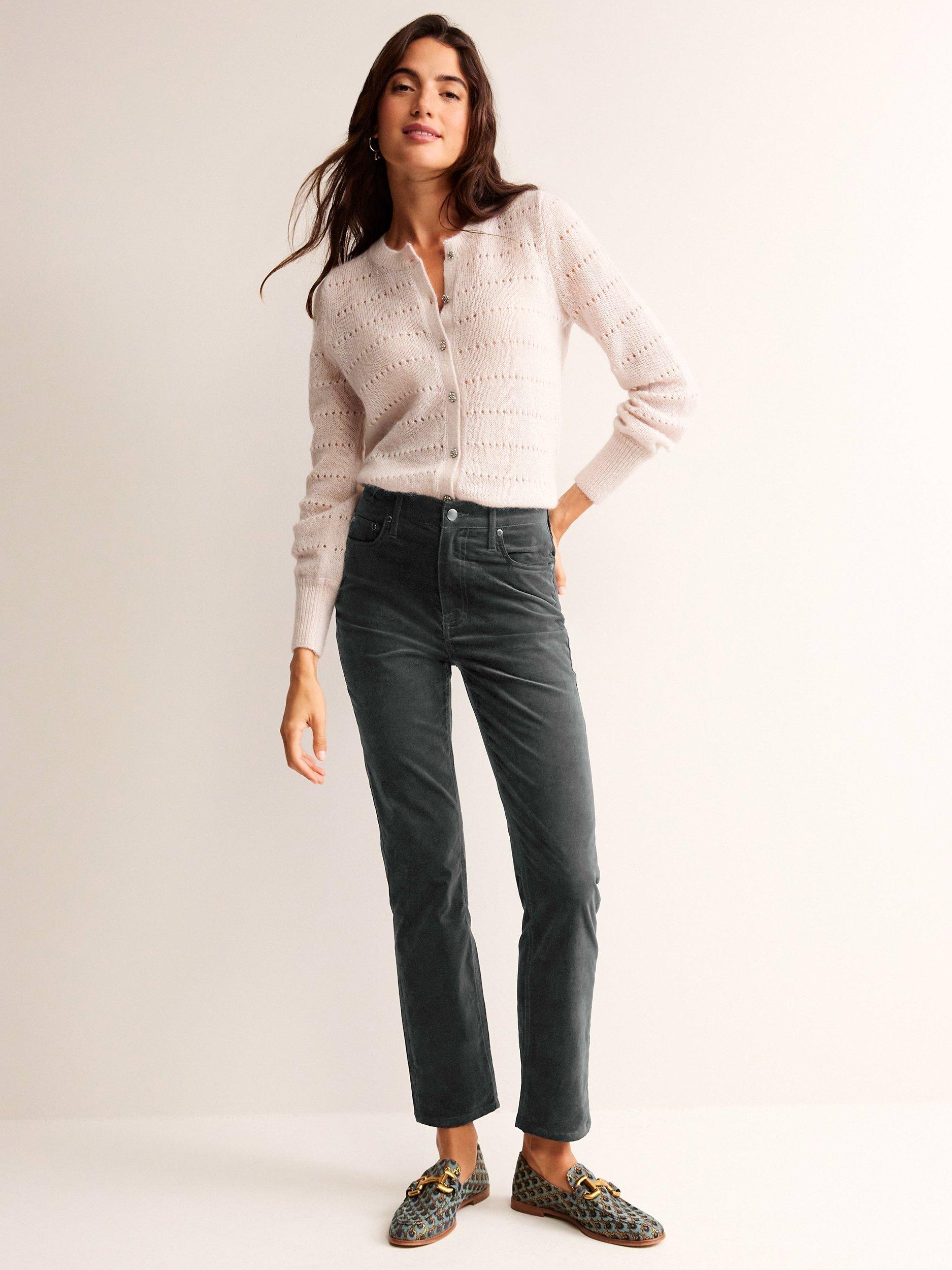 Boden Velveteen Cotton Blend Jeans, Asphalt
