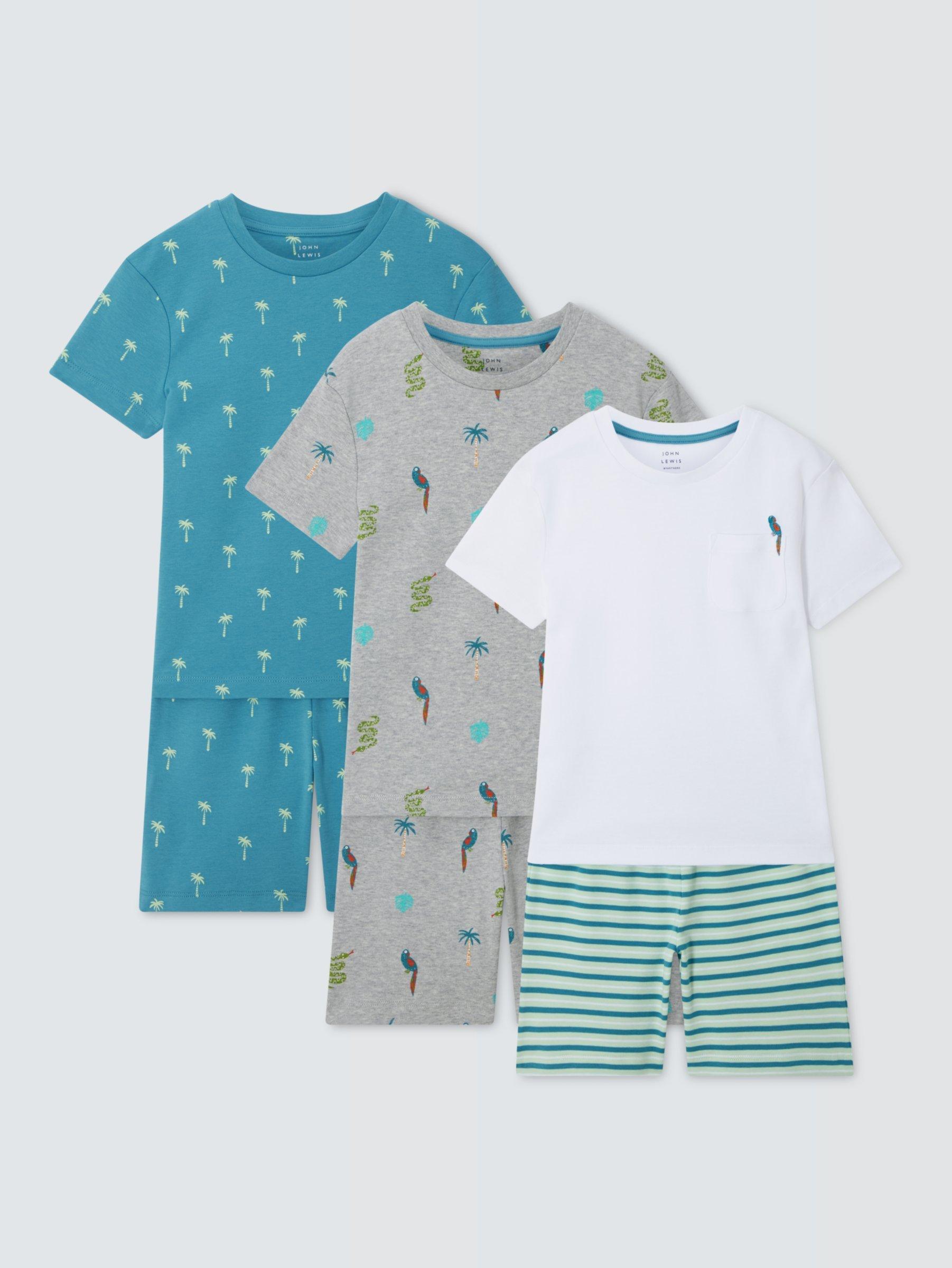 John Lewis Kids' Jungle Pyjama Set, Pack of 3, Multi