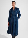 Hobbs Yvonne Geometric Print Shirt Dress, Navy/Multi