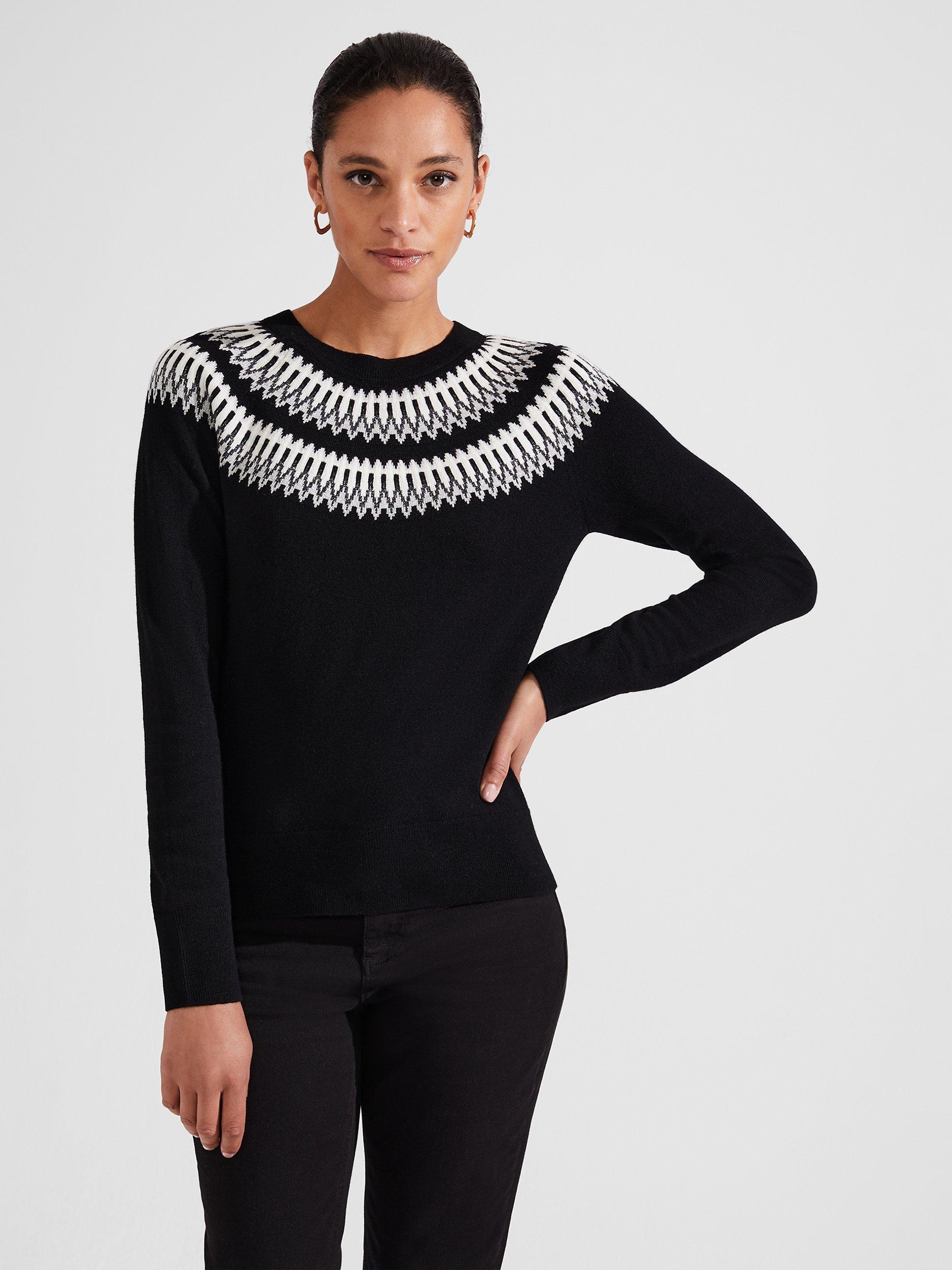 Hobbs Greta Lurex Jumper, Black/Multi