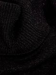 Hobbs Olive Roll Neck Jumper, Black/Red