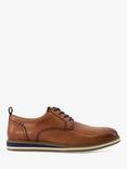 Dune London Wide Fit Blaksley Leather Plain Toe Hybrid Sole Shoes, Tan