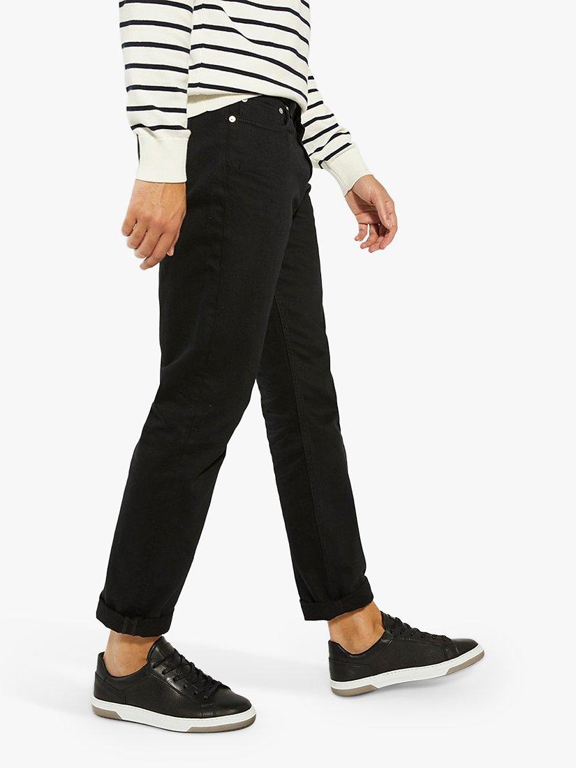 Product image 5 of 5, which shows Dune London Tie Leather Black Trainers, Black-leather, EU40
