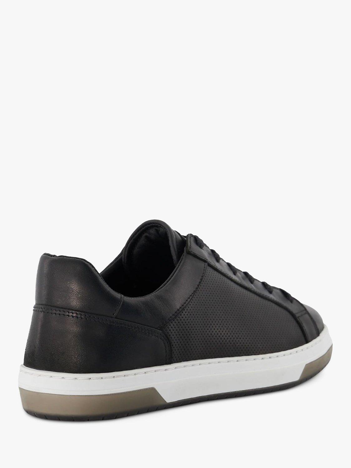 Product image 4 of 5, which shows Dune London Tie Leather Black Trainers, Black-leather, EU40