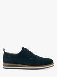 Dune London Wide Fit Plain Toe Hybrid Blaksley Shoes, Navy-nubuck