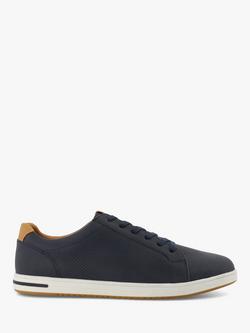 Dune London Wide Fit Tezzy Lace Up Trainers, Navy