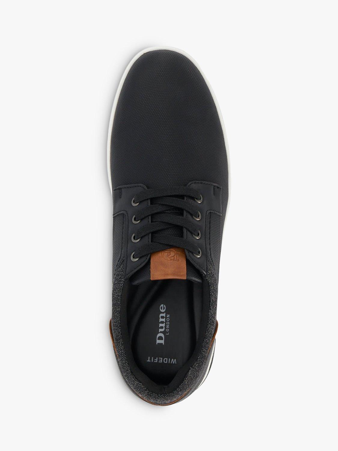 Product image 4 of 4, which shows Dune Wide Fit Trip Collar Embossed Plims, Black, EU44