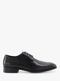 Dune London Wide Fit Satchel Leather Oxford Shoes, Black, Black-leather