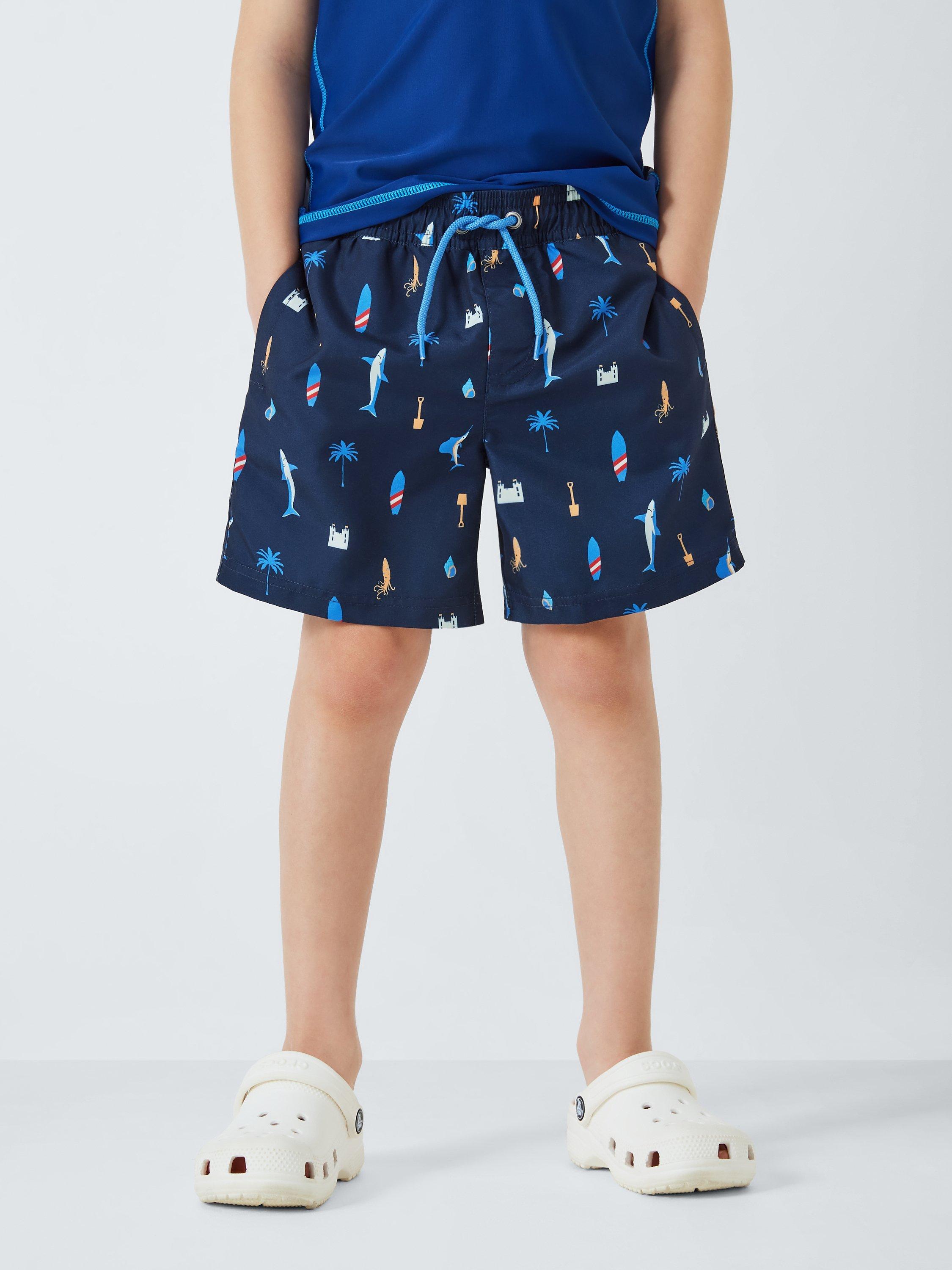 John Lewis Kids' Surf Up! Swim Shorts, Navy
