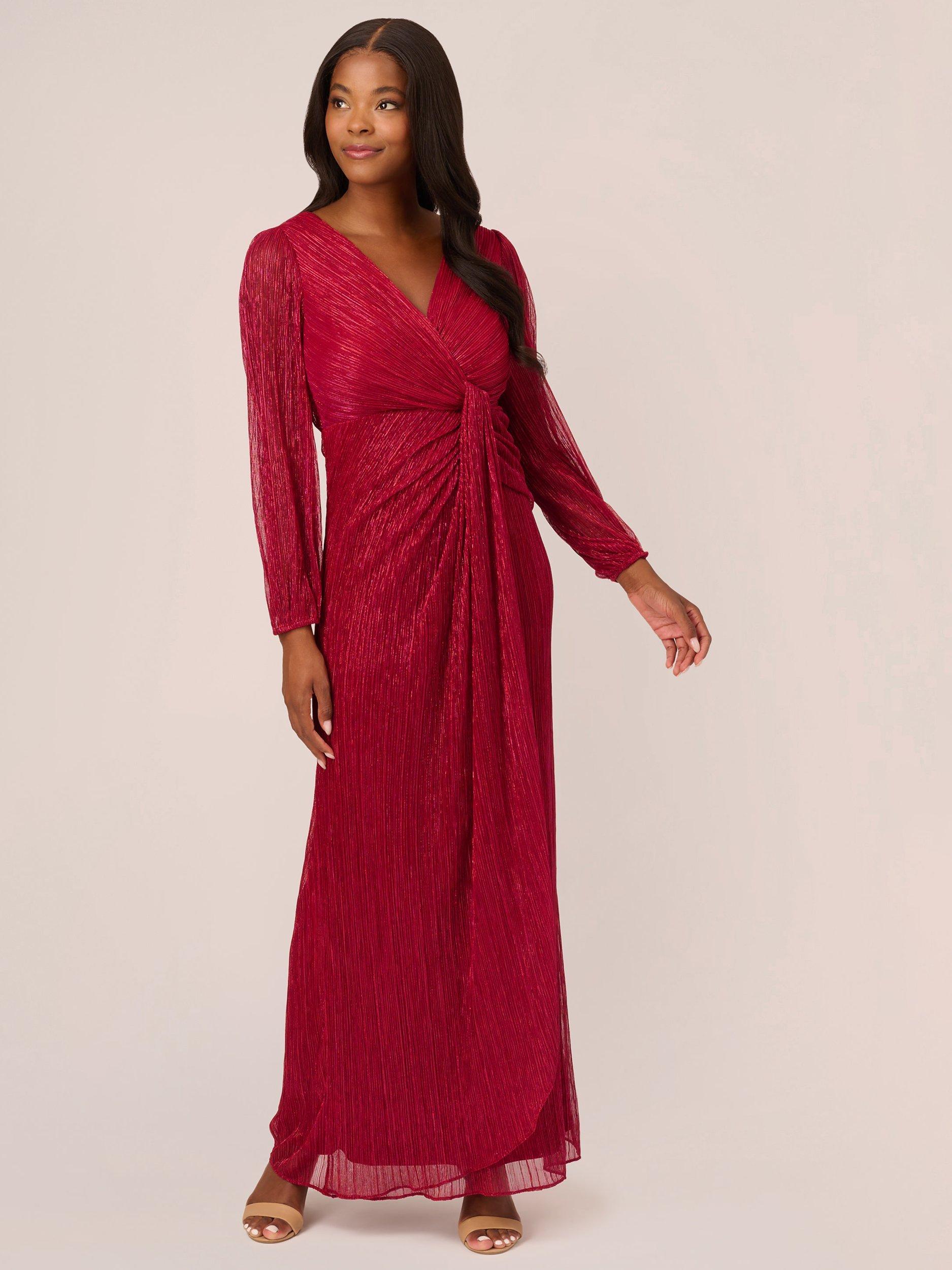 Adrianna papell metallic lace gown best sale