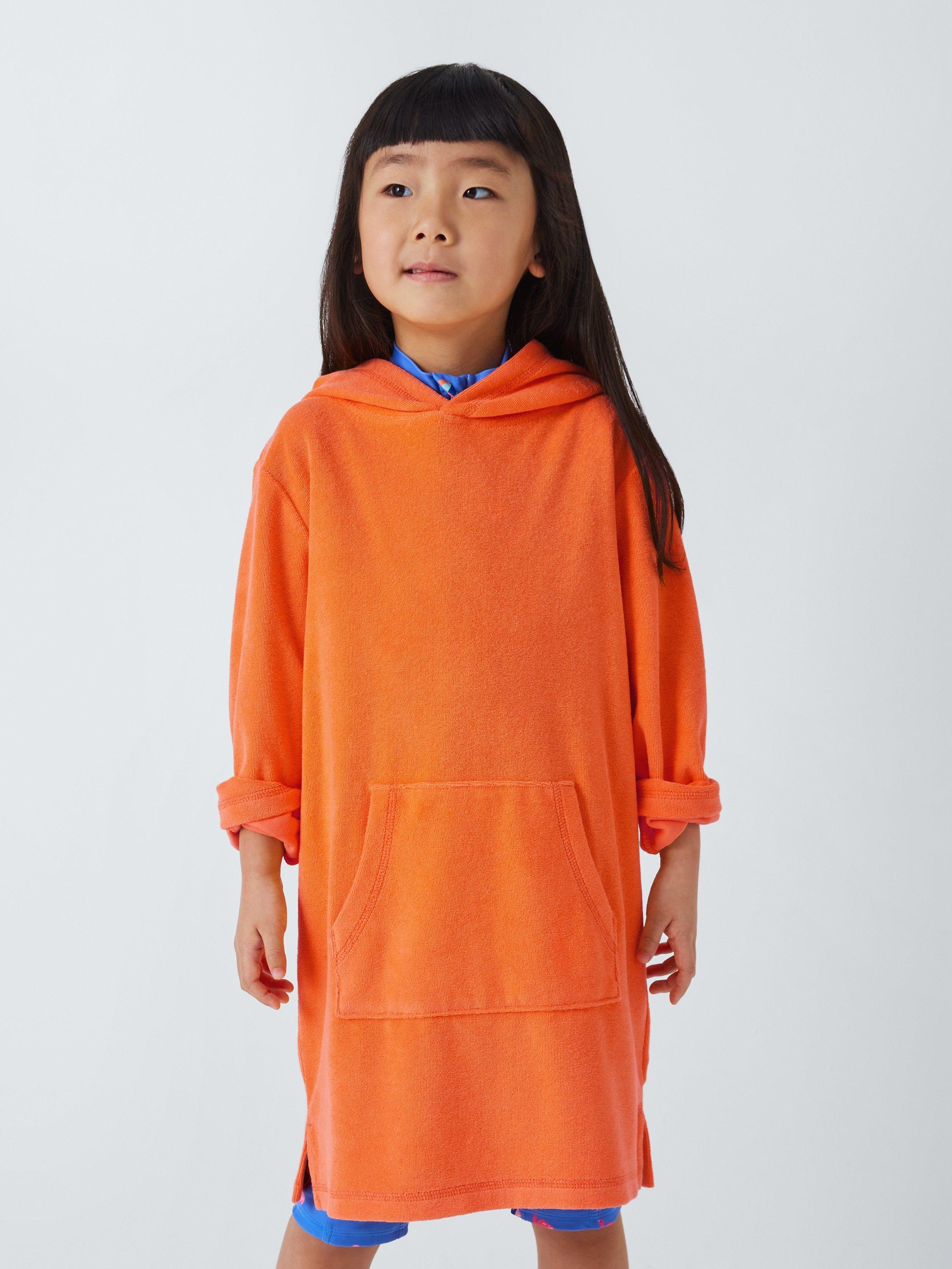 John Lewis Kids' Towelling Poncho, Orange