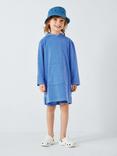 John Lewis Kids' Hooded Towelling Poncho, Blue