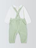 John Lewis Heirloom Collection Baby Blouse & Embroidered Gingham Dungarees