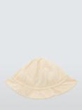 John Lewis Heirloom Collection Baby Cotton Broderie Sun Hat, Off White
