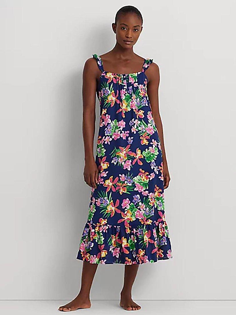 Lauren Ralph Lauren Flutter Floral Nightdress, Multi