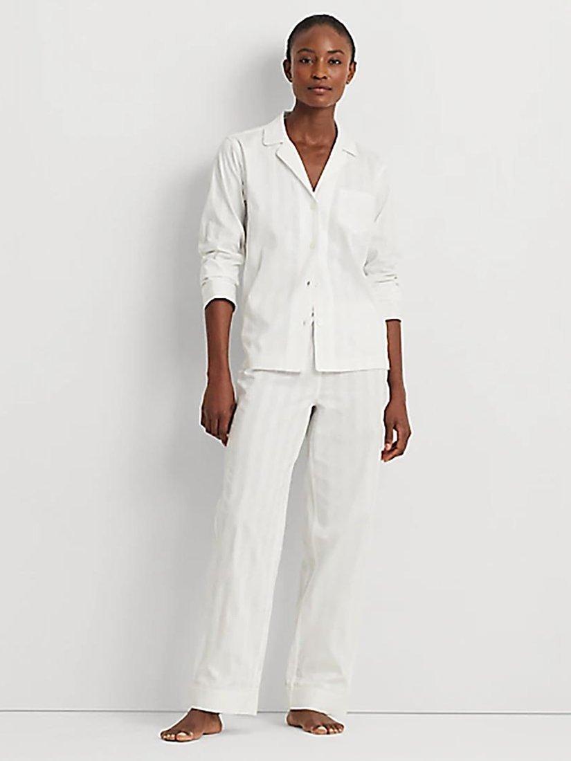Lauren Ralph Lauren Shadow Stripe Pyjamas, White