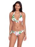 Lauren Ralph Lauren Watercolour Floral Side Tie Scoop Hipster Bikini Bottoms, Multi