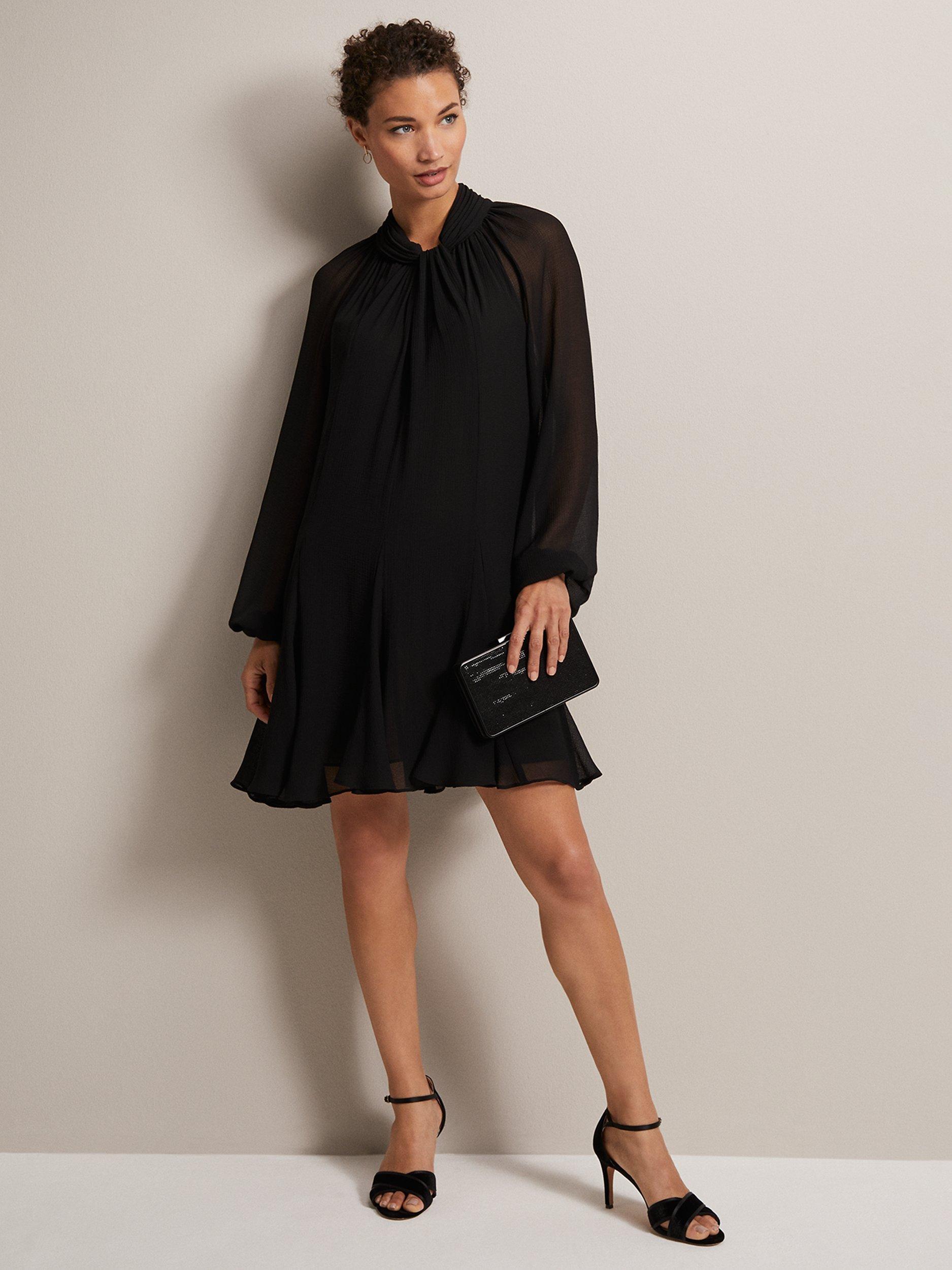 Phase Eight Romanna Swing Mini Dress, Black
