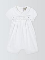 John Lewis Heirloom Collection Baby Cord Dress White