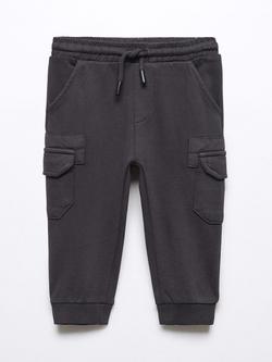 Mango Baby Maverik Cargo Joggers, Charcoal, Charcoal