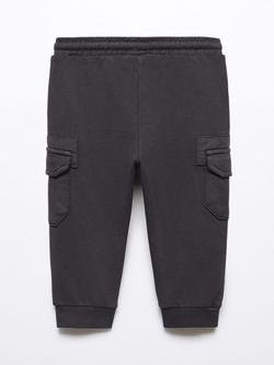 Mango Baby Maverik Cargo Joggers, Charcoal - view 2, Charcoal