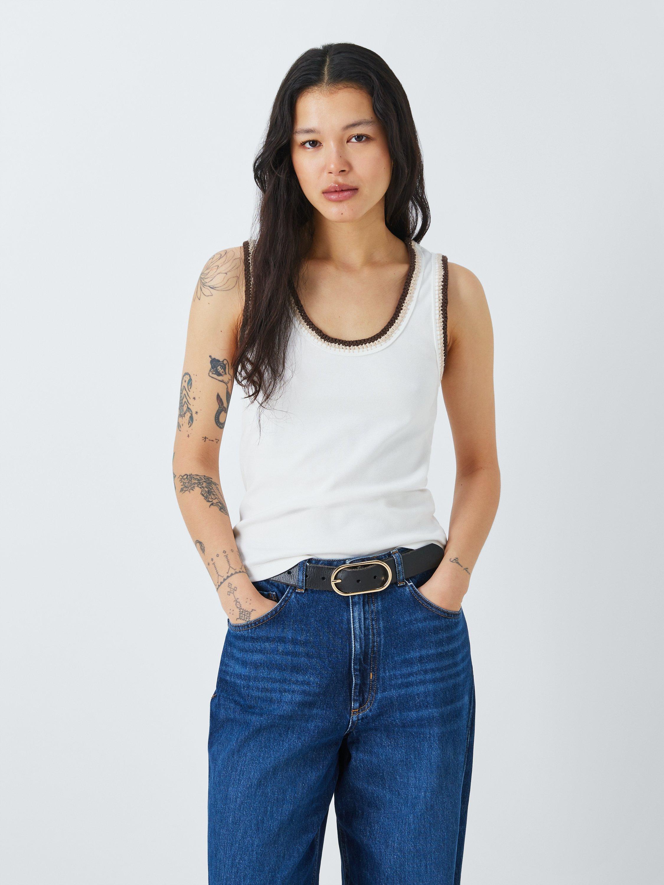 AND/OR Dari Embroidered Vest Top