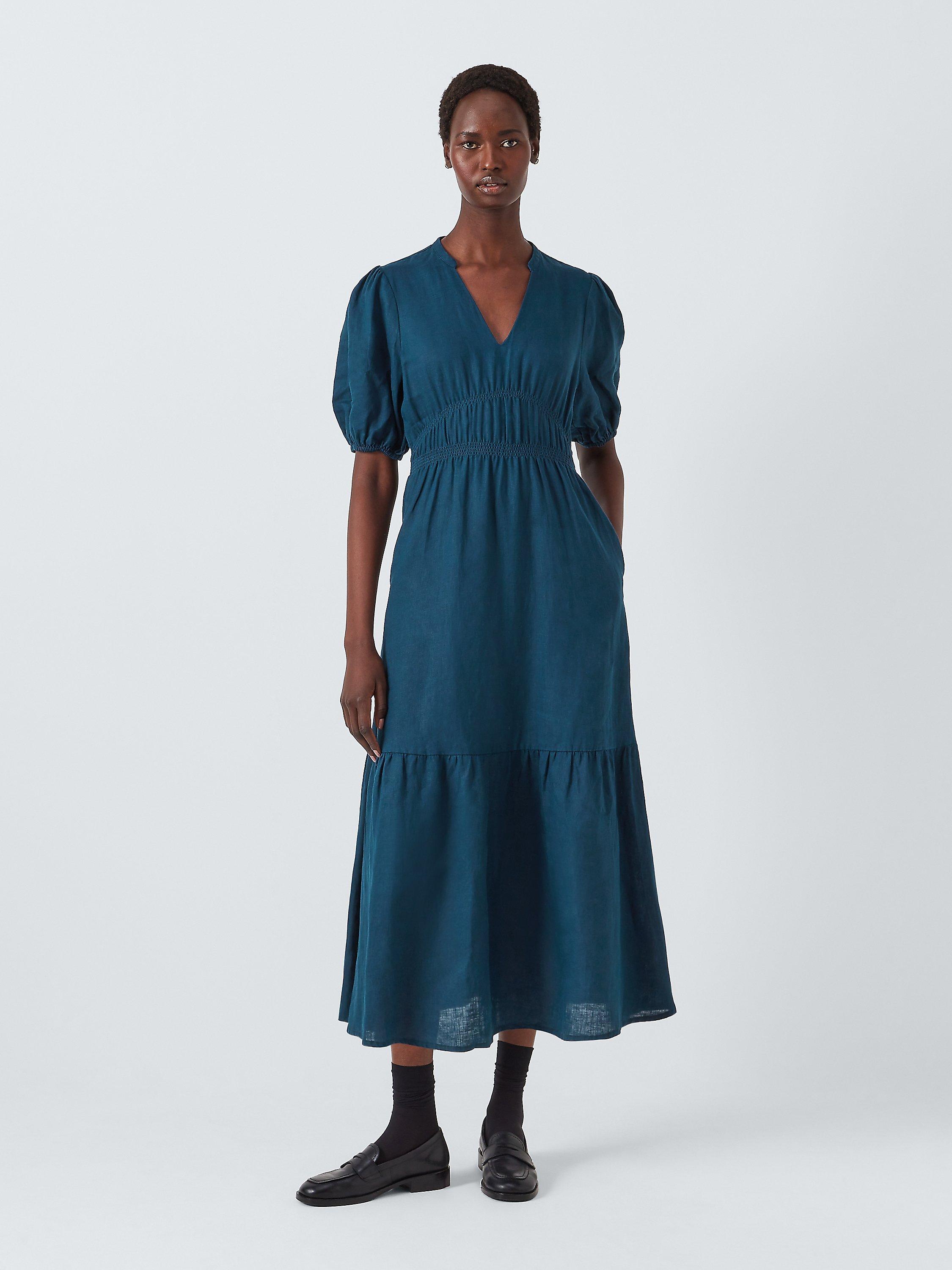 John Lewis Linen Sheered Dress