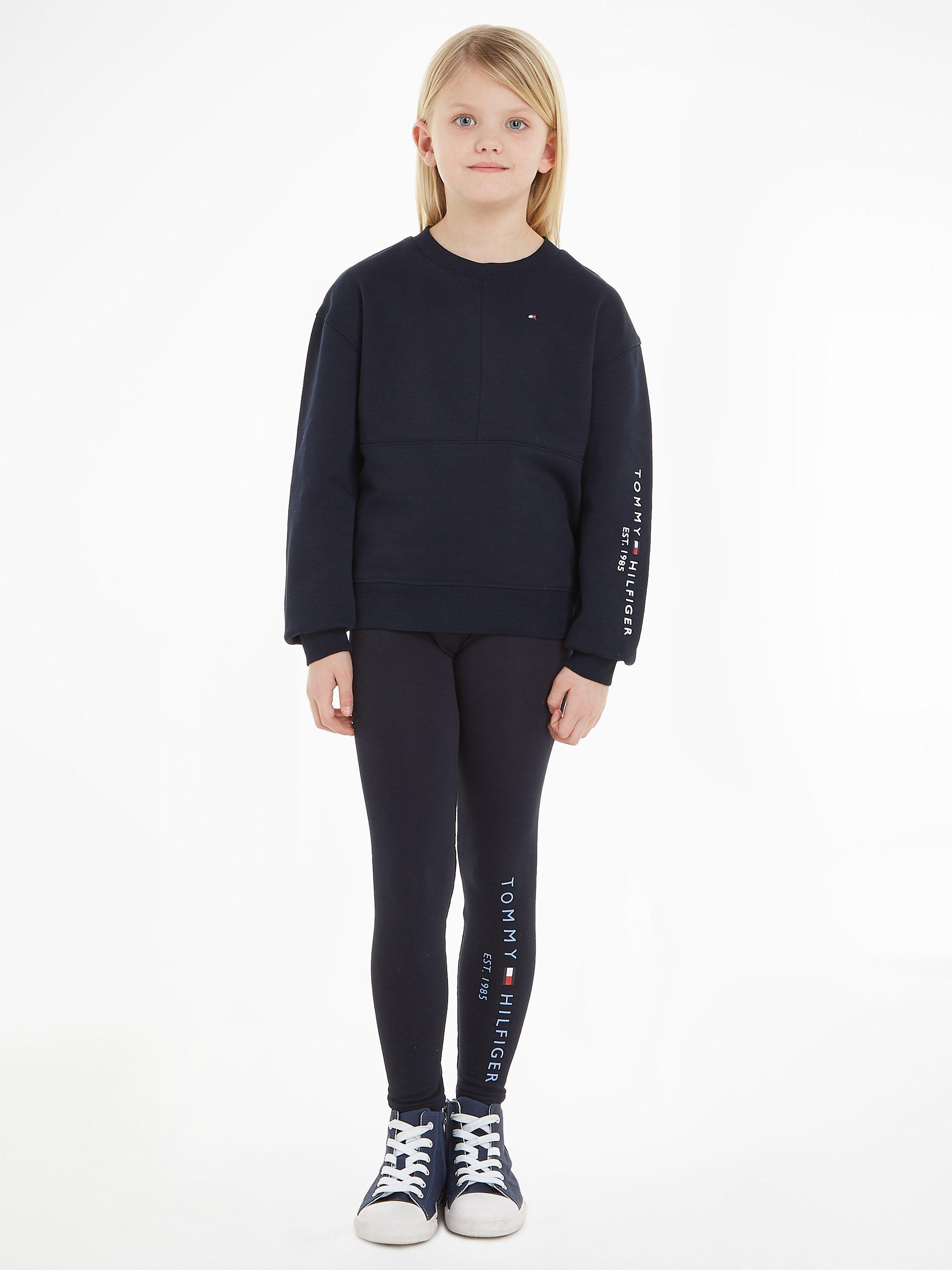 Tommy Hilfiger Kids' Essential Co-ord Logo Leggings & Top Set, Desert Sky