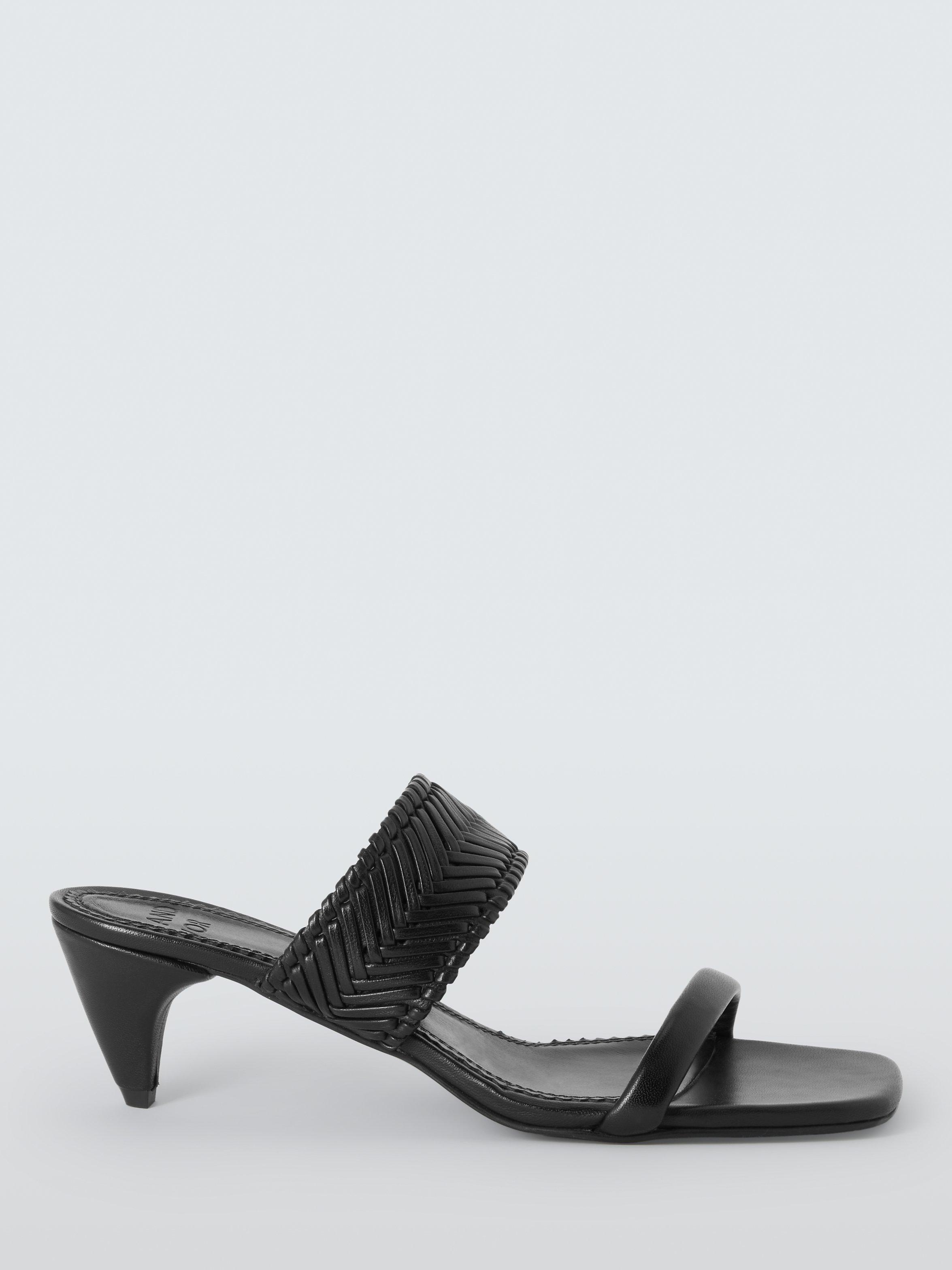 AND/OR Irealea Leather Feature Heel Woven Mule Sandals