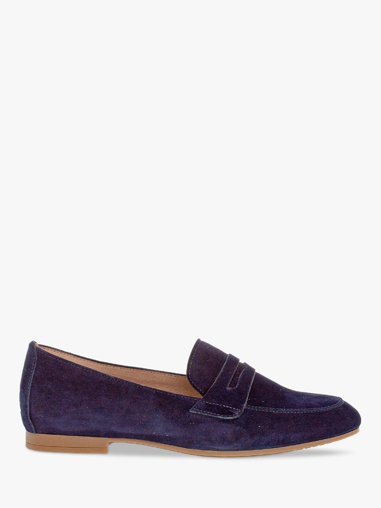 Gabor Viva Slip On Block Heel Loafers, Atlantic