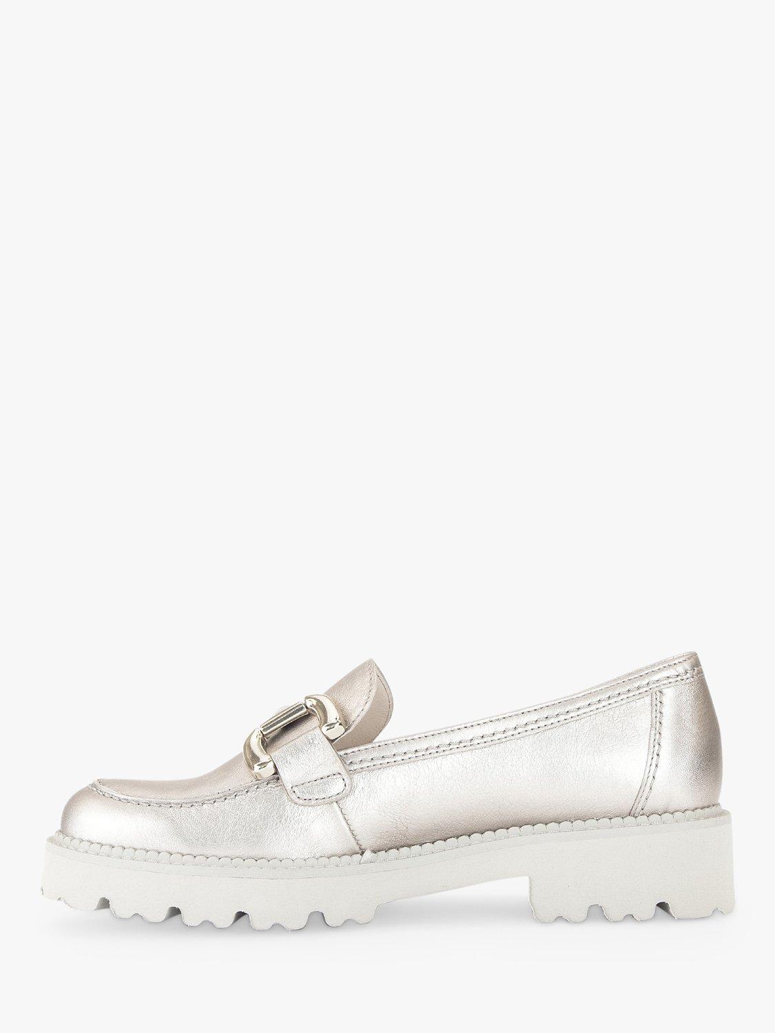 Product image 4 of 4, which shows Gabor Donna Leather Loafers, Puder, 5