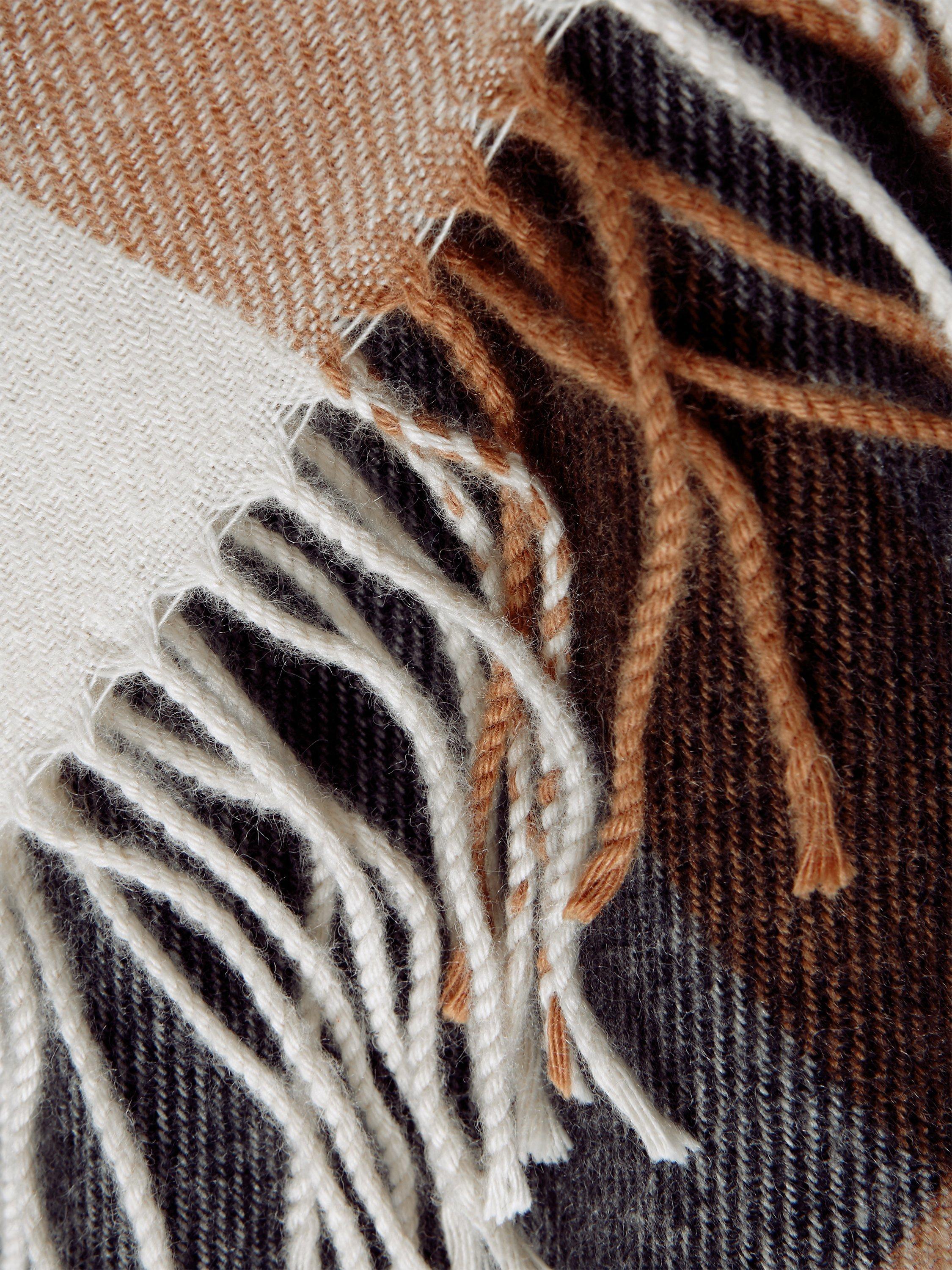 Product image 3 of 3, which shows Hobbs Elsa Wool Blend Check Scarf, Ivory/Multi, One Size