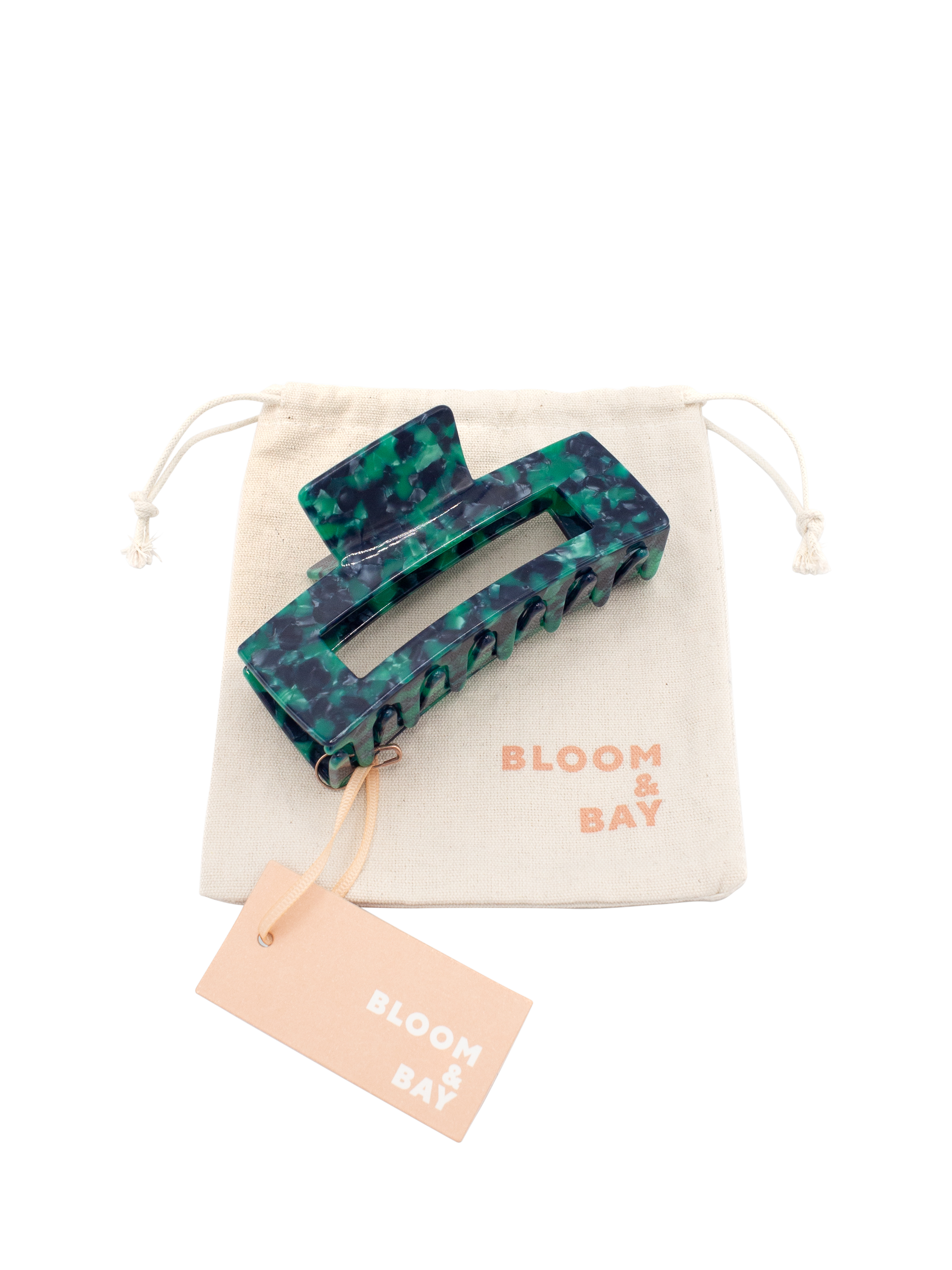 Product image 2 of 4, which shows Bloom & Bay Dahlia Hair Claw, Green, One Size