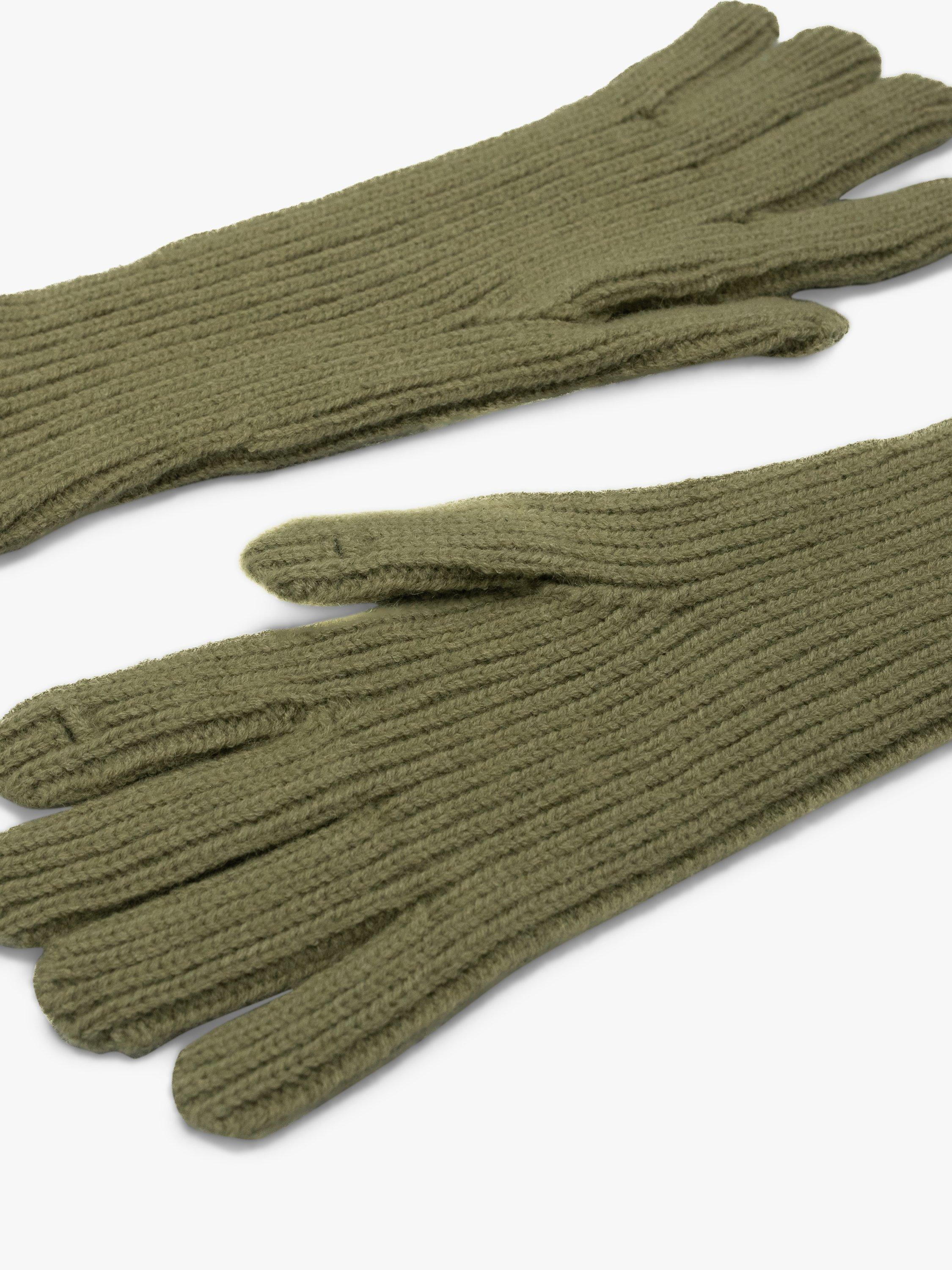 Product image 2 of 3, which shows Bloom & Bay Cove Knitted Gloves, Khaki, One Size
