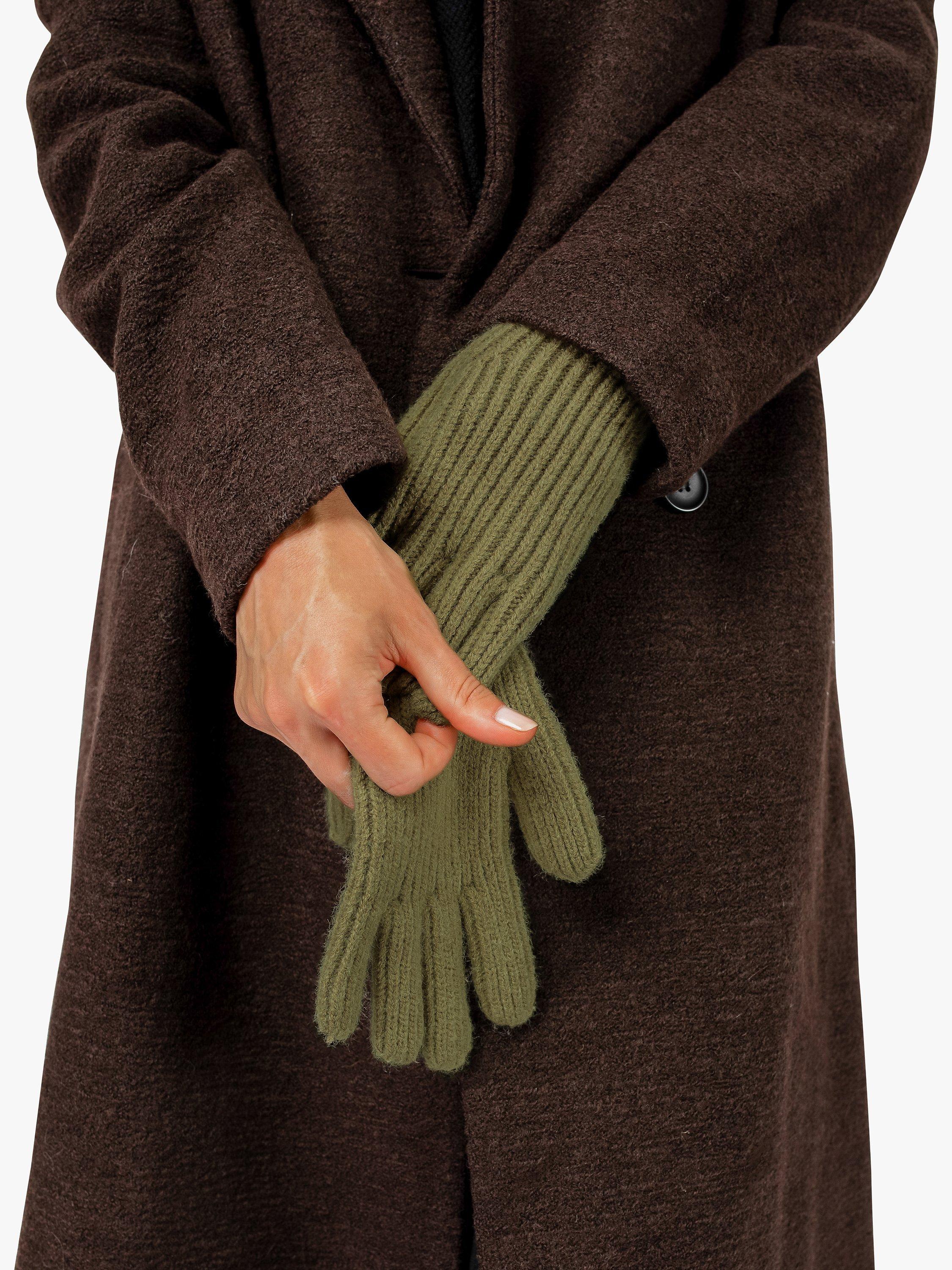 Product image 3 of 3, which shows Bloom & Bay Cove Knitted Gloves, Khaki, One Size