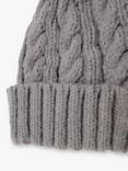 Bloom & Bay Gylly Cable Knit Beanie, Grey