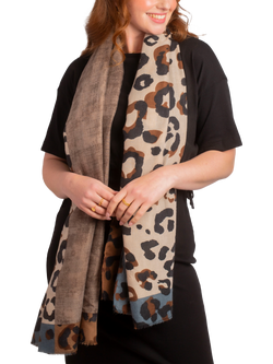 Bloom & Bay Arbor Leopard Scarf, Multi, Multi