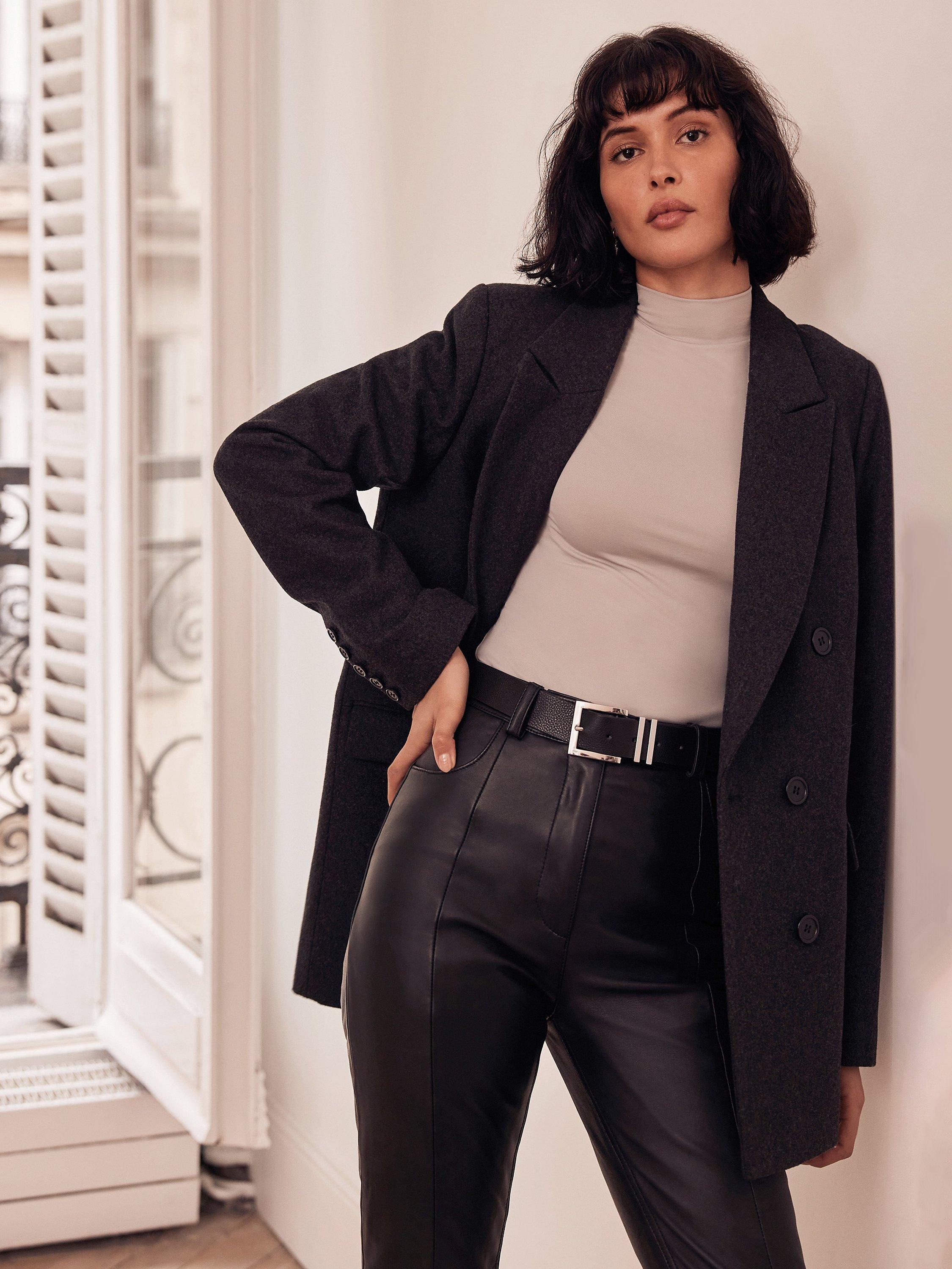 Mint Velvet Wool Blend Blazer Coat, Charcoal