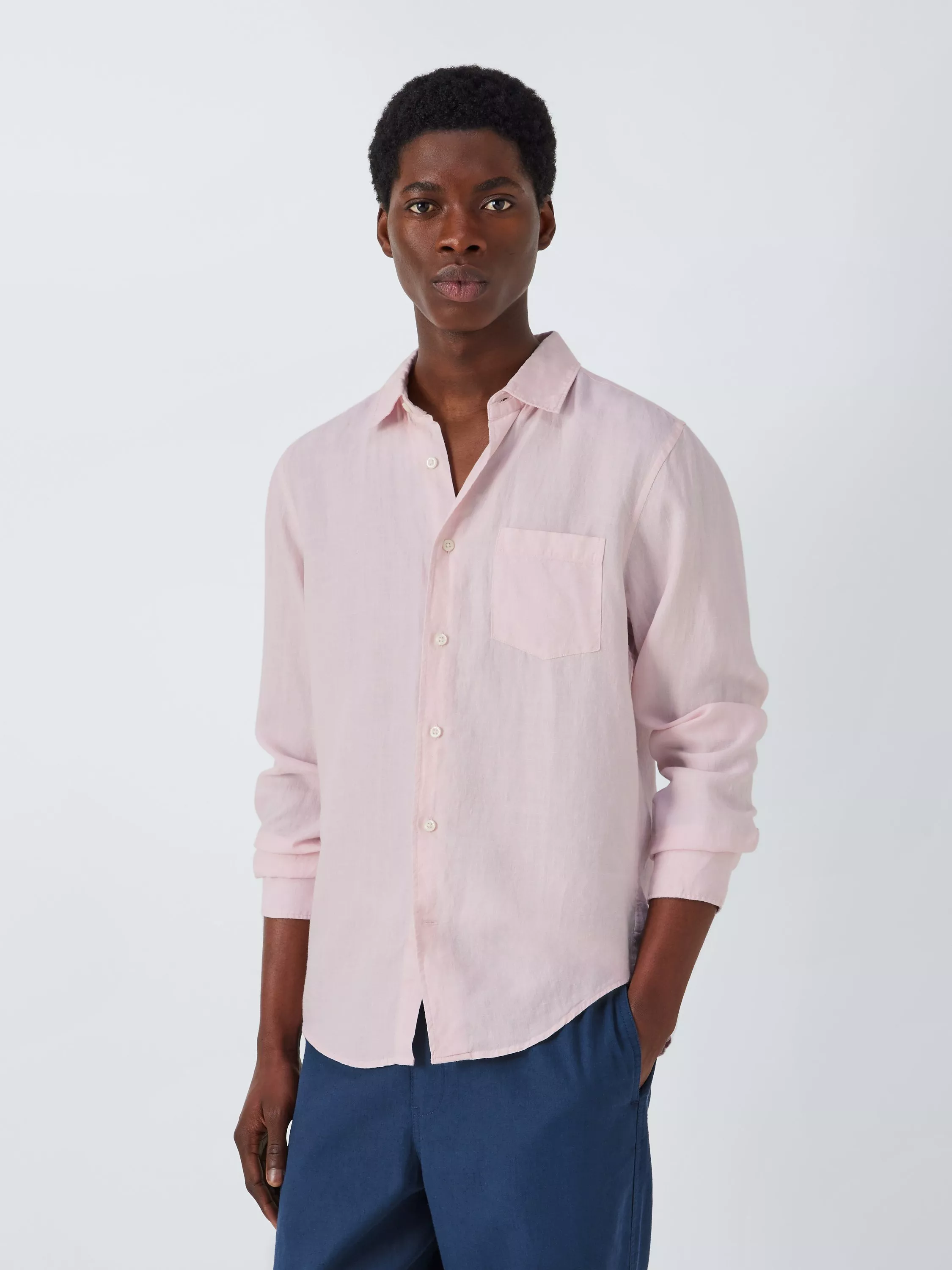 Pink linen shirt mens best sale