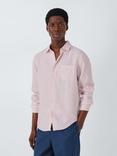 John Lewis Linen Long Sleeve Shirt, Pink