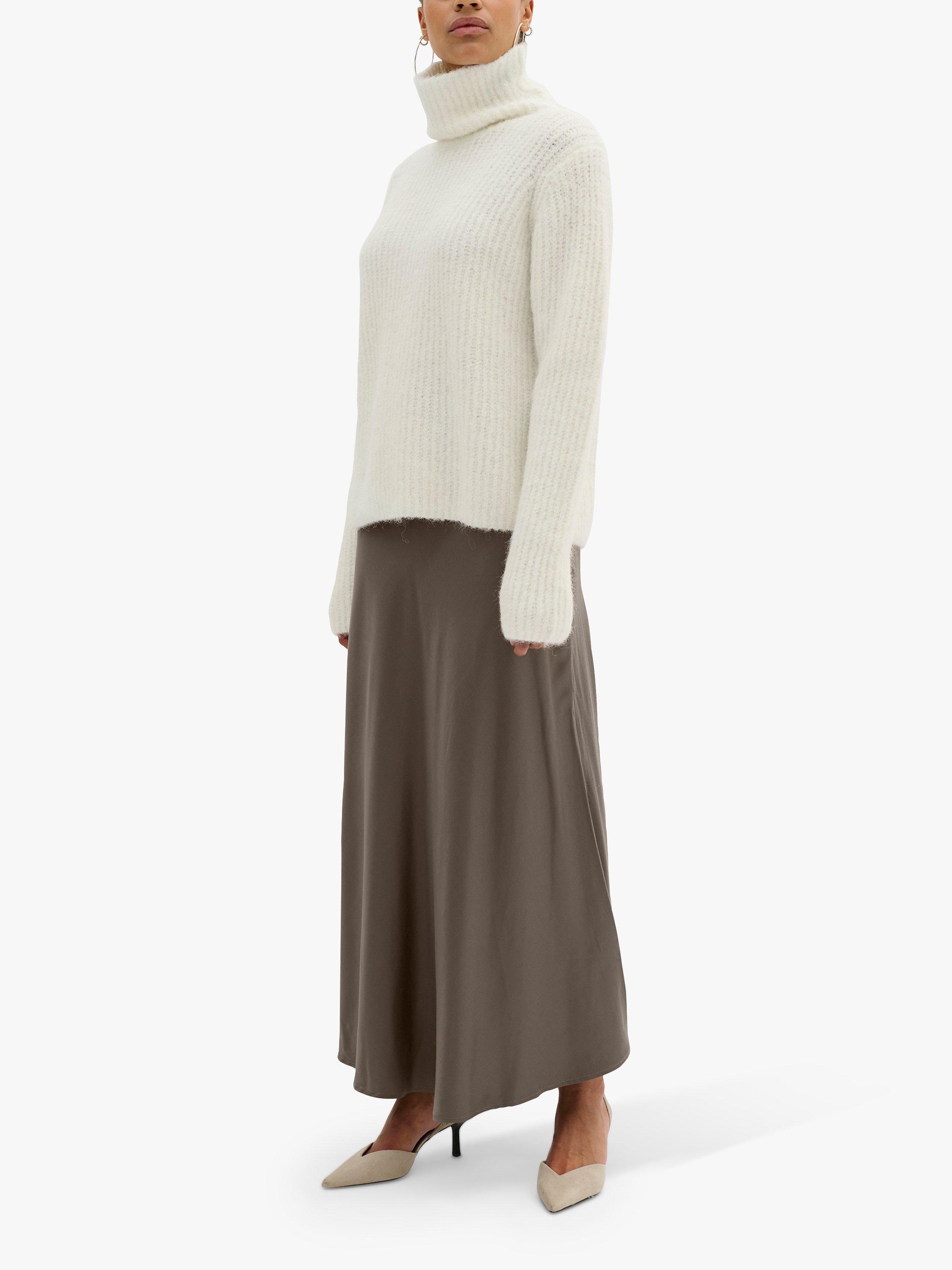 MY ESSENTIAL WARDROBE Meena Wool Blend Turtleneck Jumper, Snow White