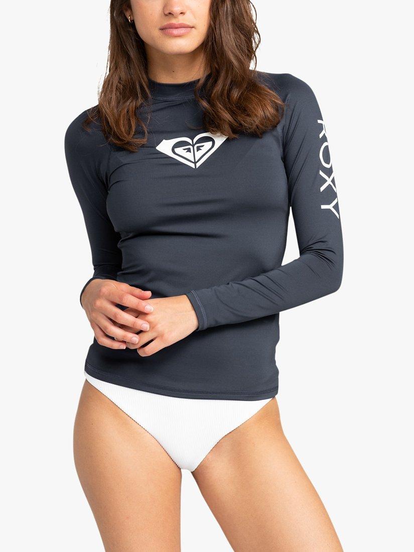 Roxy Hearted Long Sleeve UPF 50 Rash Vest, Mood Indigo