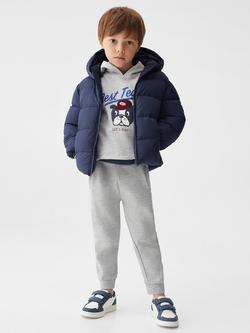 Mango Baby Aldo Quilted Jacket, Navy - view 2, Navy