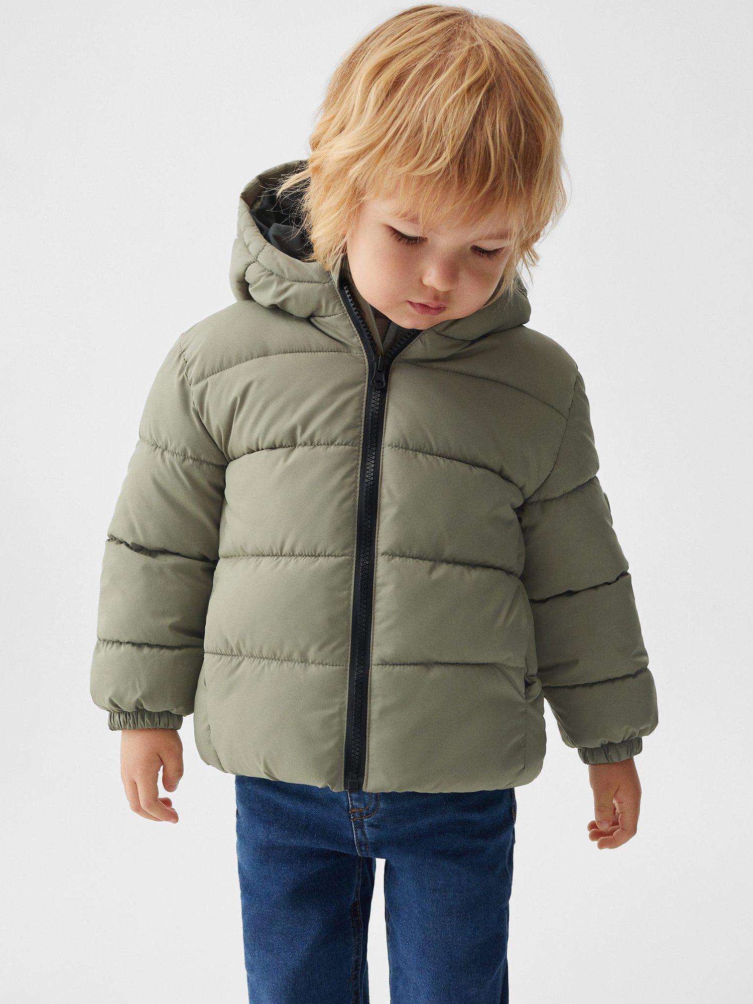 Mango Baby Aldo Quilted Jacket, Green, 12-18 months